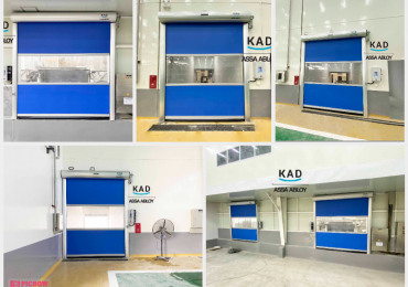 Sản phẩm cửa cuốn nhanh tại công ty thực phẩm Nghệ An