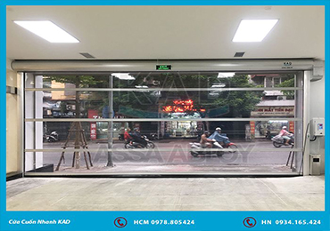cửa cuốn nhanh màn nhựa pvc trong suốt