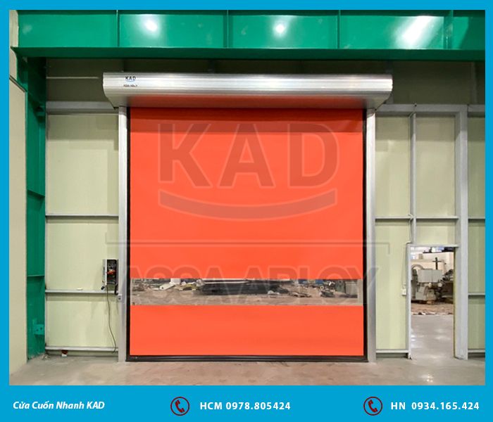 cửa cuốn nhanh tự phục hồi thích hợp lắp kho lạnh