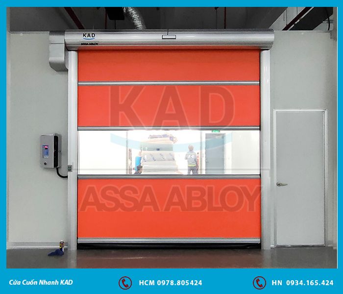 cửa cuốn tốc độ cao lắp cho kho xưởng