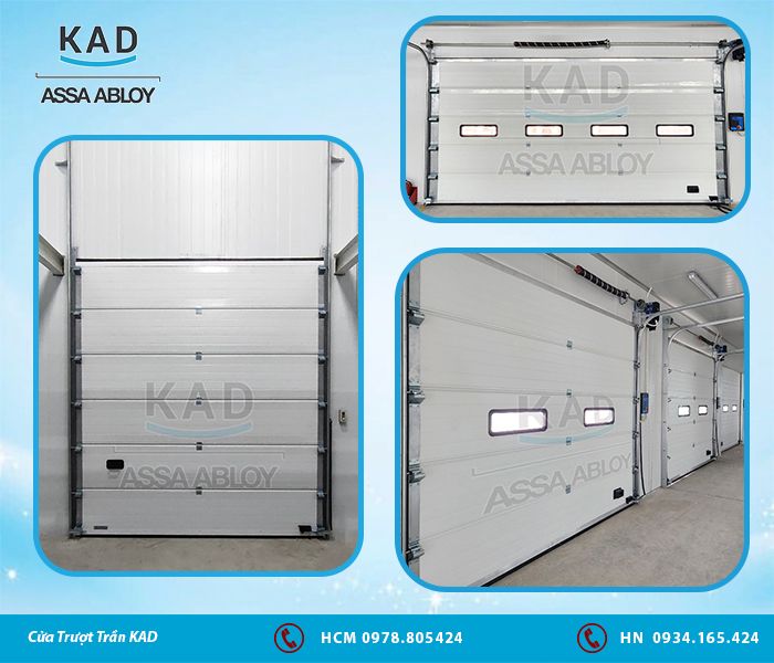 lắp đặt cửa trượt trần cho kho xưởng