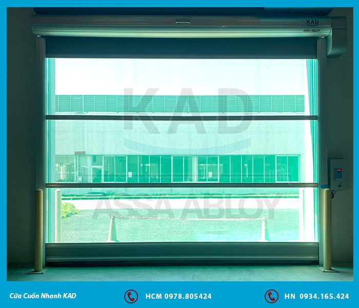 cửa cuốn màn nhưa thích hợp lắp cho nhà máy