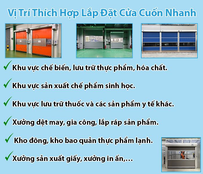 cửa cuốn tốc độ cao màn nhựa pvc