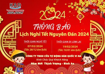Cửa tự đọng hàn quốc vi na thông báo nghỉ tết