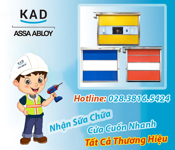 quy trình sửa cửa cuốn nhanh tại kad