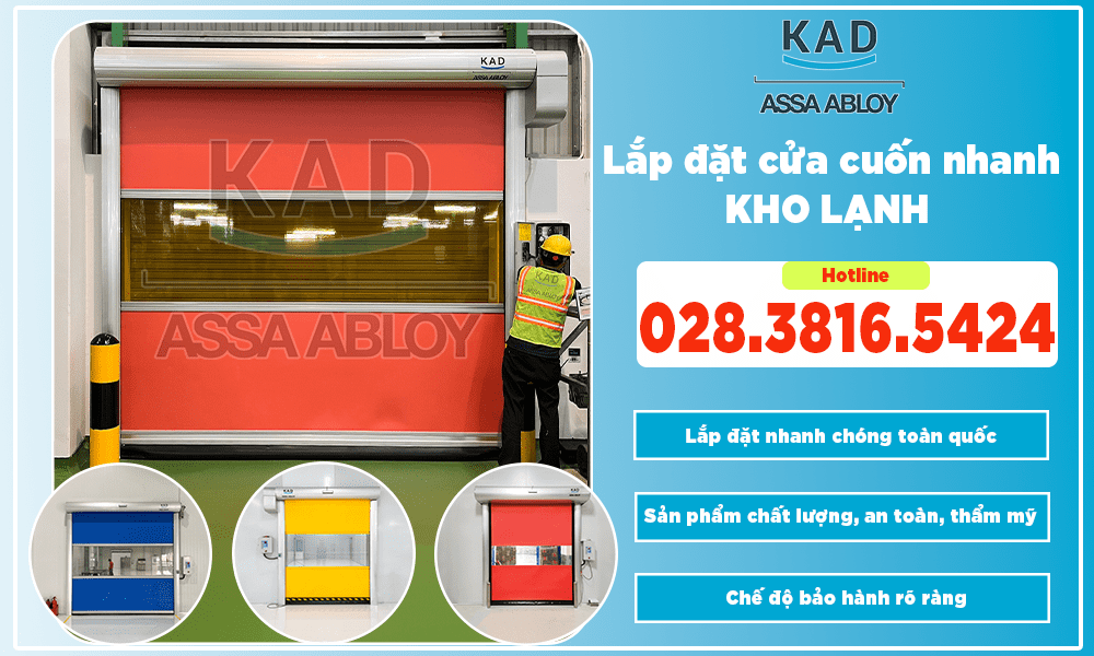 lắp đặt cửa cuốn nhanh kad