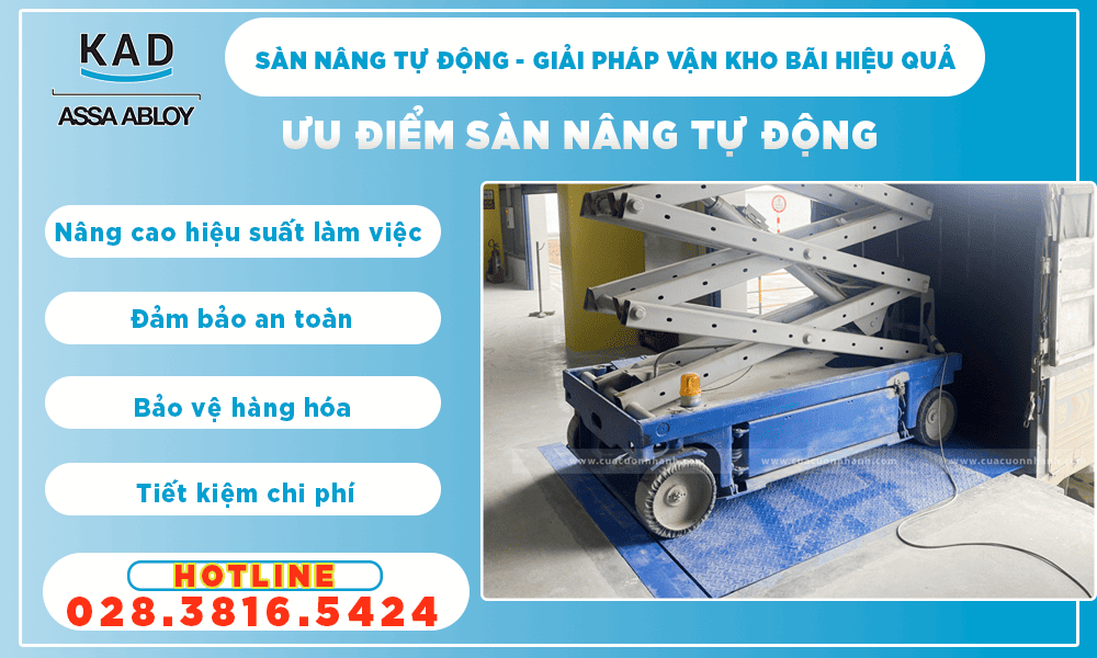 ưu điểm của sàn nâng tự động 