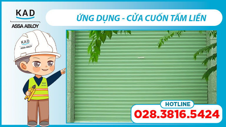 ứng dụng cửa cuốn tấm liền