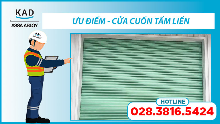 những ưu điểm cửa cuốn tấm liền