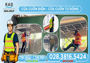 cửa cuốn điện motor tự động