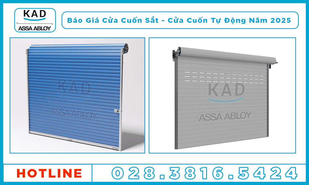 báo giá cửa cuốn sắt tự động