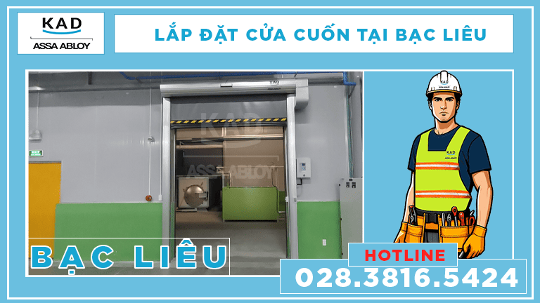 cửa cuốn nhanh lắp đặt tại bạc liêu
