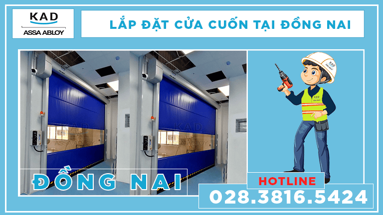 lắp đặt cửa cuốn nhanh tại kad
