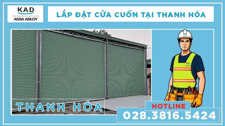 cửa cuốn kad lắp đặt tại thanh hóa