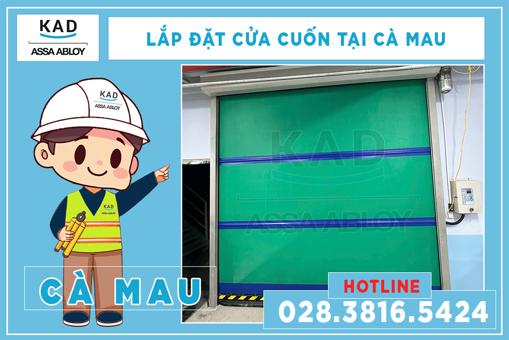 công trình cửa cuốn nhanh tại cà mau 