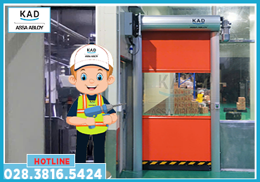 cửa cuốn nhanh nhà xưởng kích thước nhỏ
