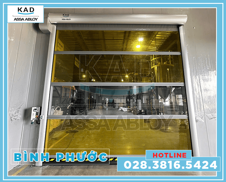 cửa cuốn nhanh kad lắp đặt tại bình phước