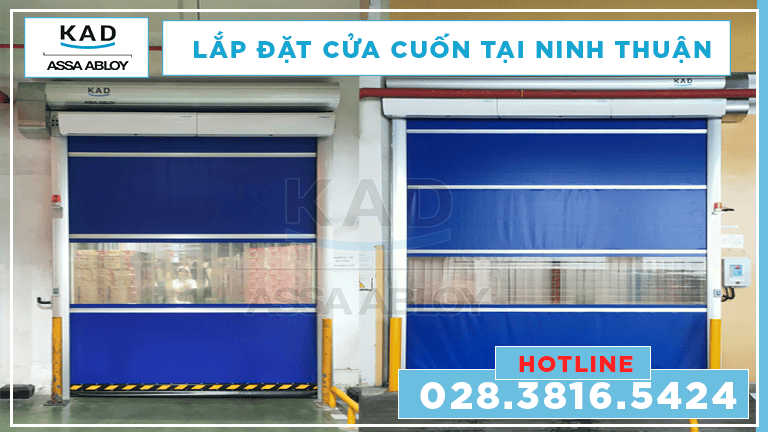 lắp đặt cửa cuốn nhanh tại nhinh thuận 