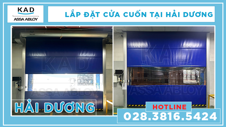 Lắp đặt cửa cuốn nhanh KAD tốc độ cao tại nhà máy ở Hải Dương