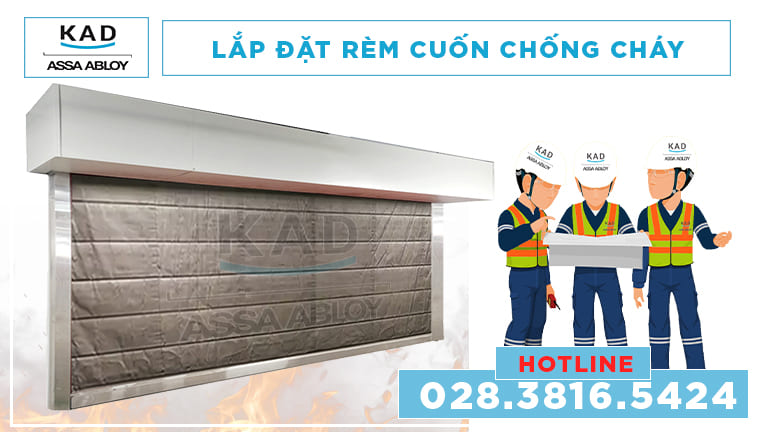 lắp đặt rèm chống cháy