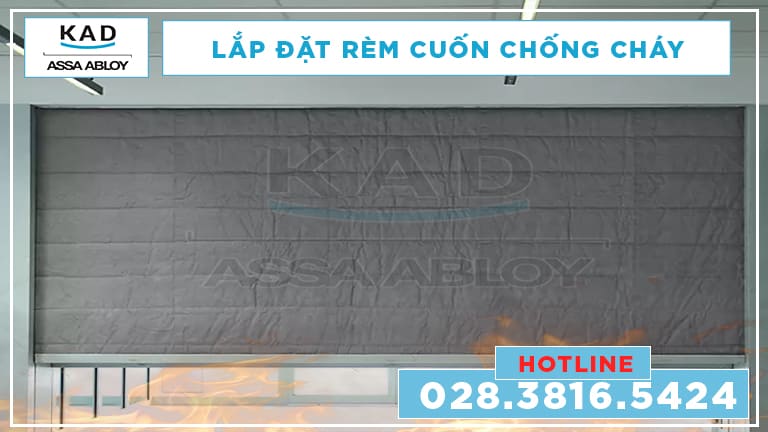 lắp đặt rèm cuốn chống cháy