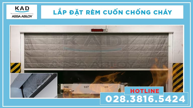 lắp đặt rèm cuốn chống cháy