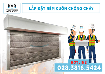 lắp đặt rèm chống cháy