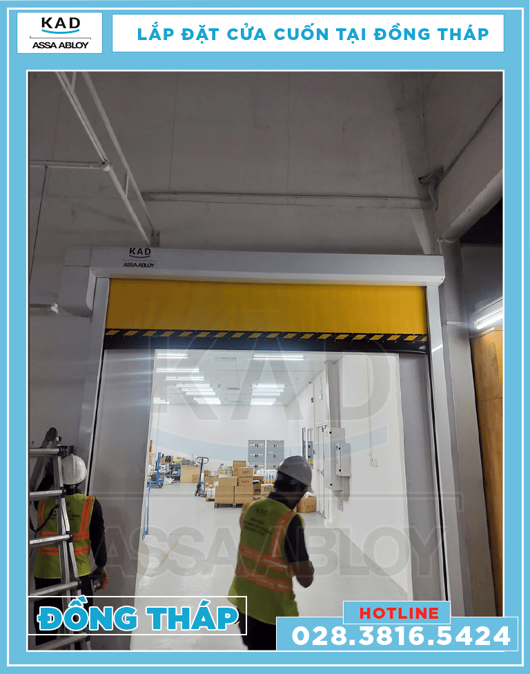 Quy trình lắp đặt cửa cuốn nhanh tại đồng tháp