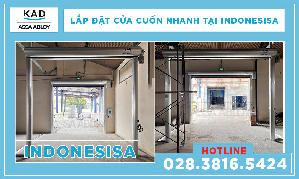 lắp đặt cửa cuốn nhanh tại indonesia