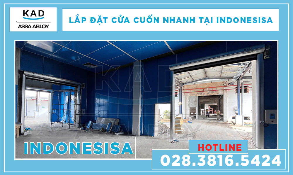 cửa cuốn nhanh lắp đặt tại indonesia