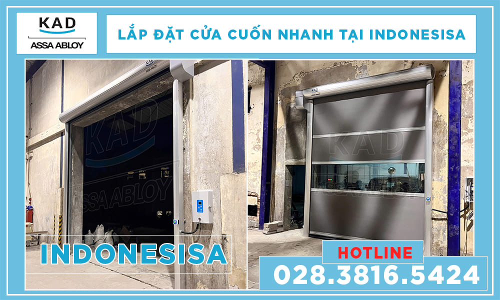 cửa cuốn nhanh lắp đặt tại indonesia