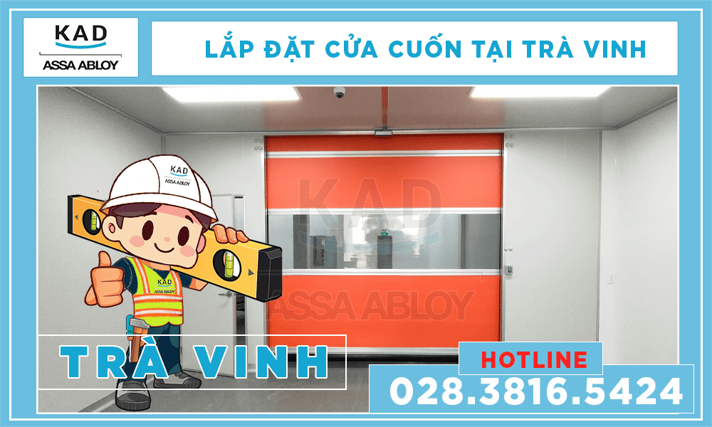 cửa cuốn nhanh lắp đặt tại trà vinh 