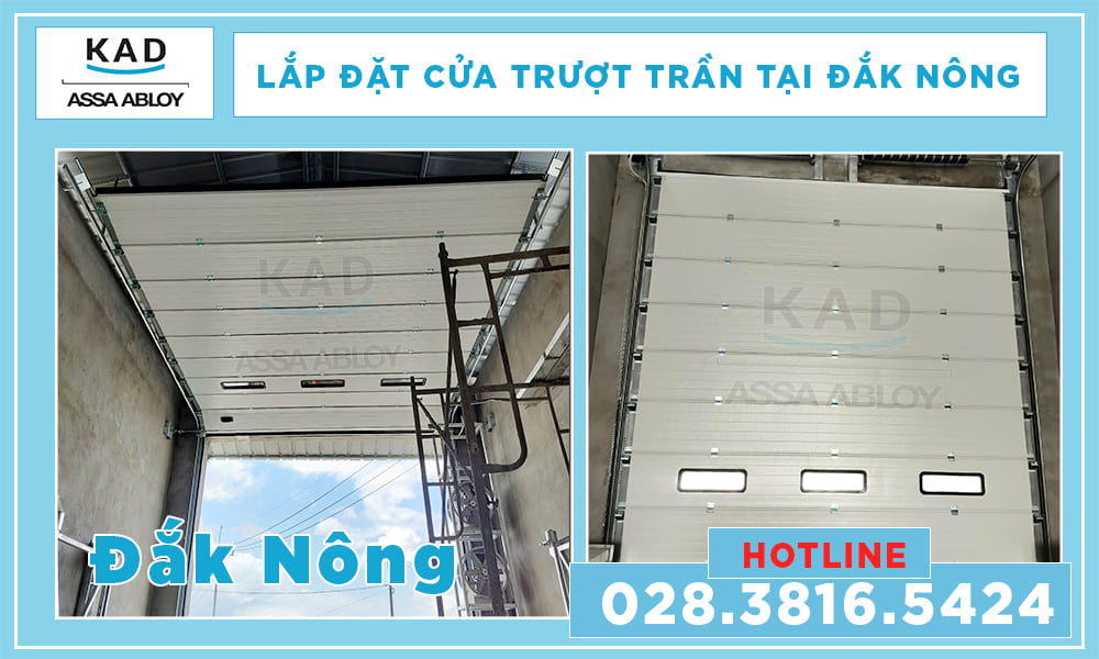 Lắp đặt cửa trượt trần KAD tại Đắk Nông 