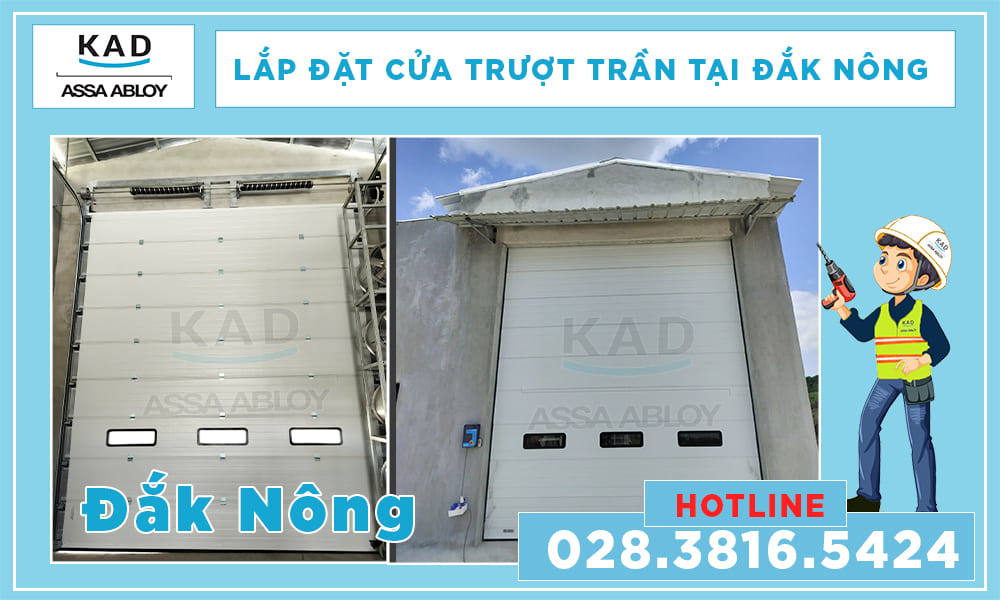 Lắp đặt cửa cuốn trượt trần KAD tại Đắk Nông 