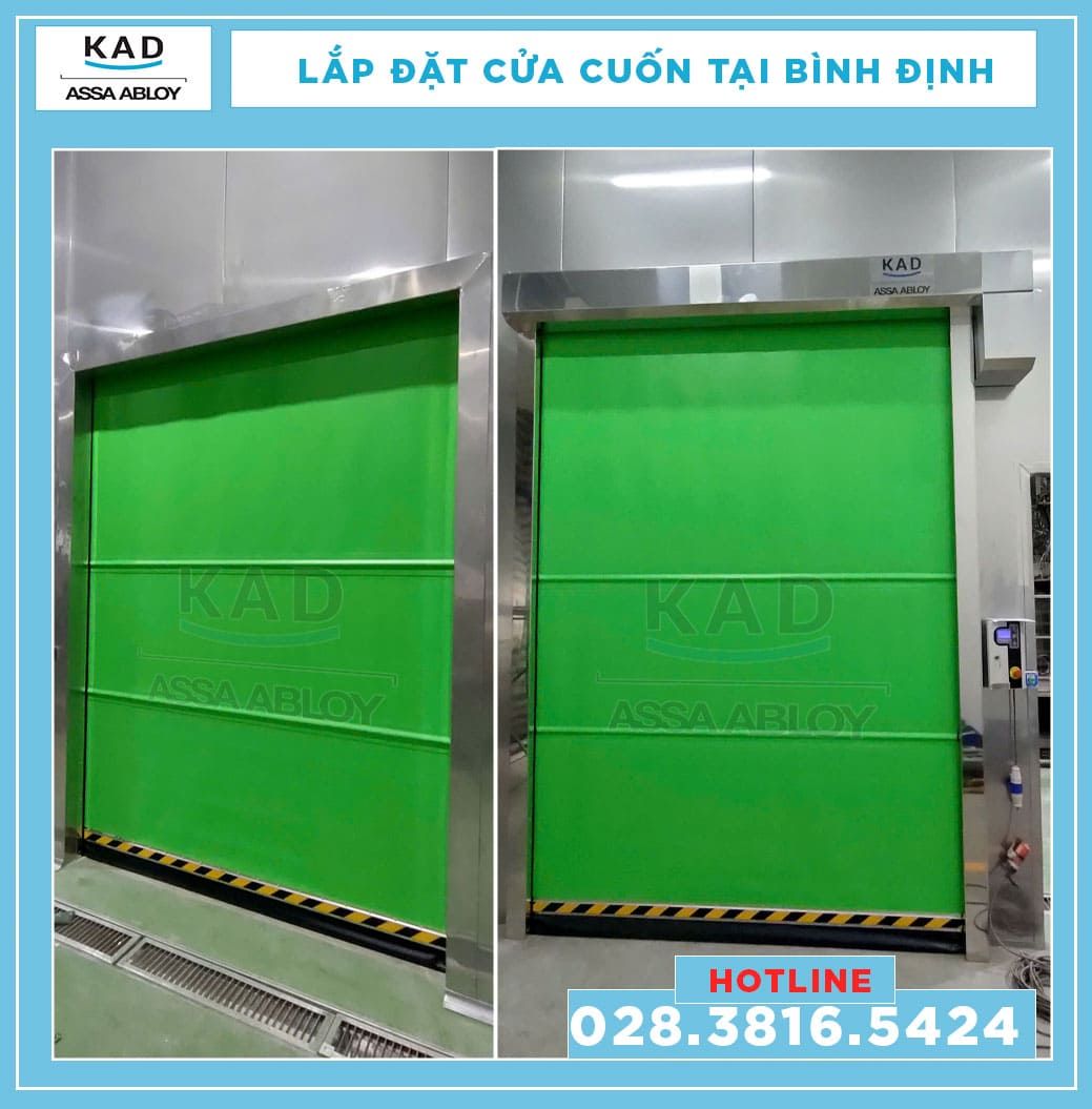 lắp đặt cửa cuốn nhanh tại bình định