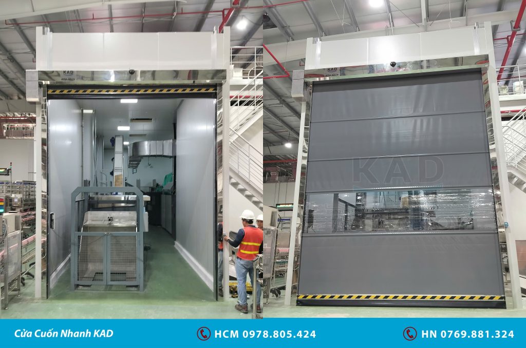 lắp đặt cửa cuốn nhanh inox