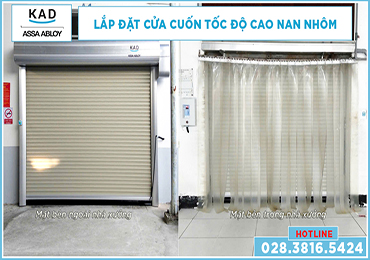 cửa cuốn nhanh nan nhôm lắp đặt toàn quốc