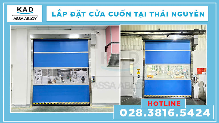 lắp đặt cửa cuốn nhanh tại thái nguyên