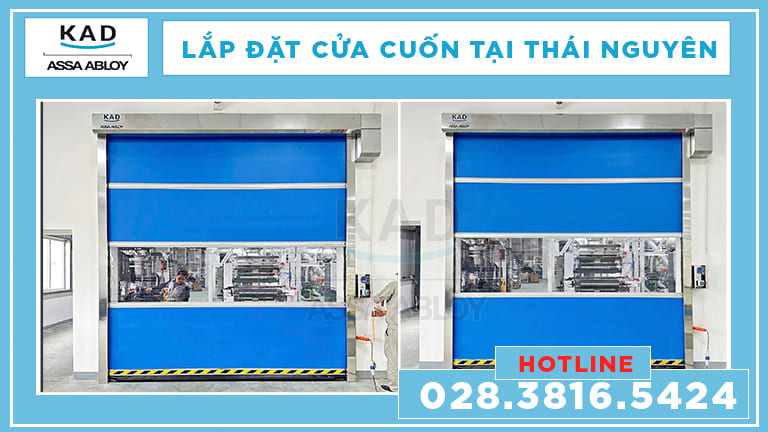 quy trình lắp đặt cửa cuốn nhanh tại thái nguyên