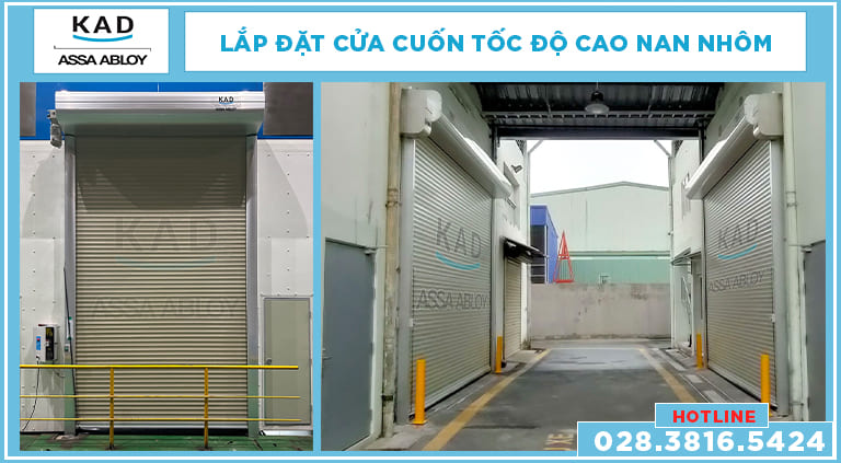 ứng dụng cửa cuốn nhanh nan nhôm