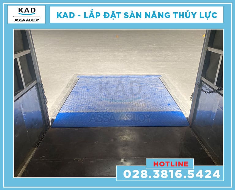  lắp đặt sàn nâng thủy lực tại nhà máy